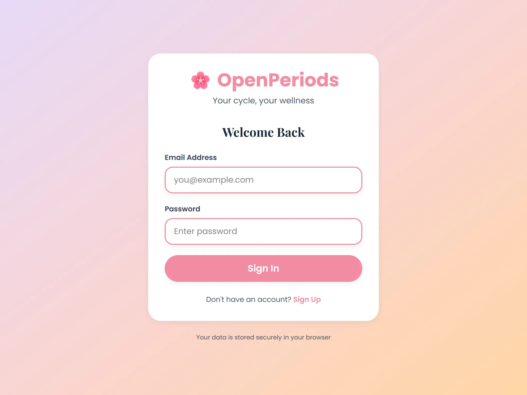 OpenPeriods Screenshot